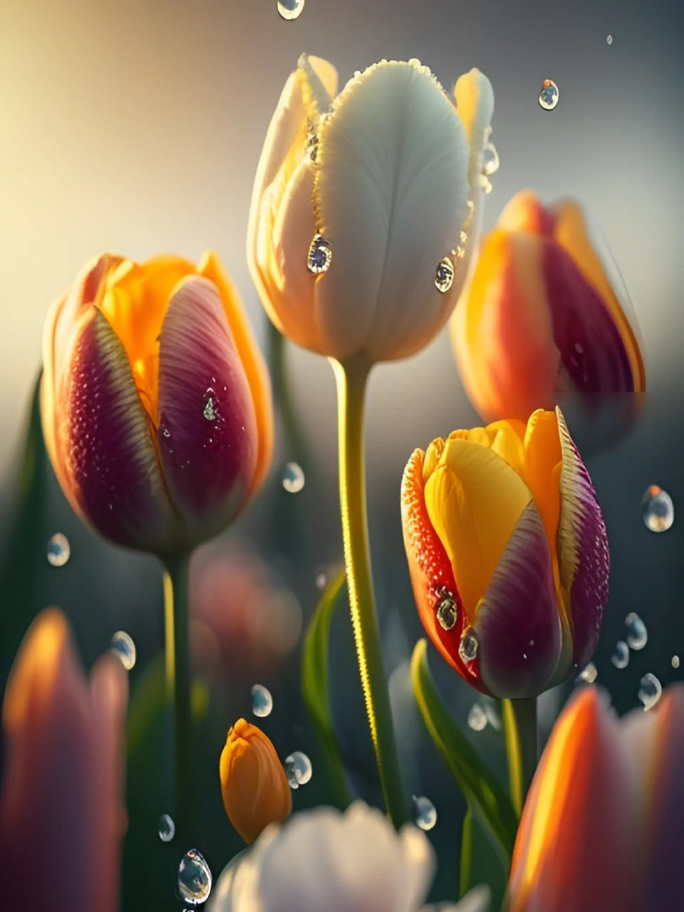 手机壁纸  唯美壁纸  郁金香壁纸 #每日壁纸# #壁纸# #郁金 