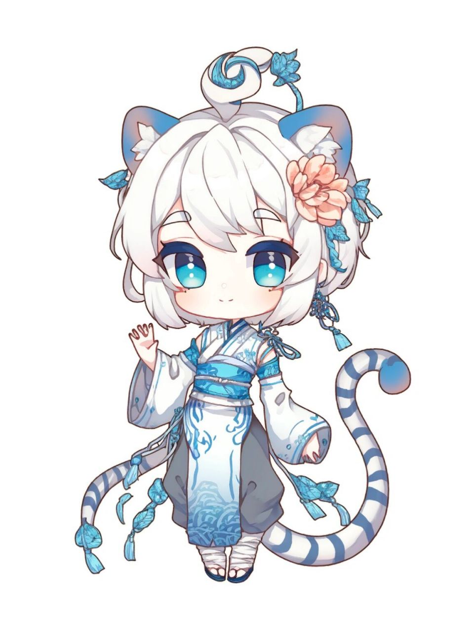 q版古风二次元十二生肖|虎拟人      