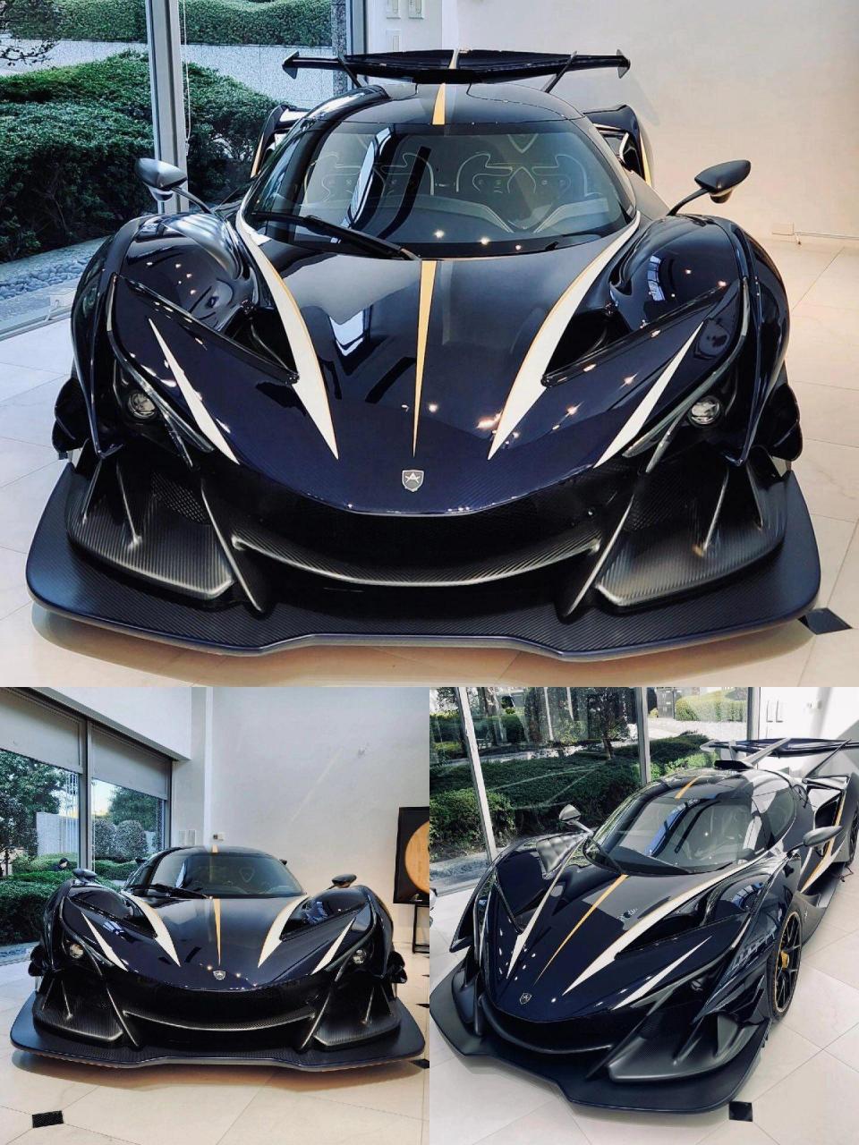 日本某店面惊现蓝碳神车阿波罗ie,真帅9999