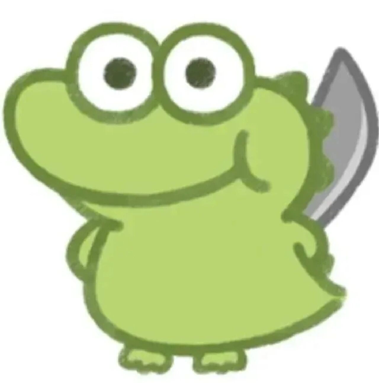 可爱的绿色小恐龙表情包