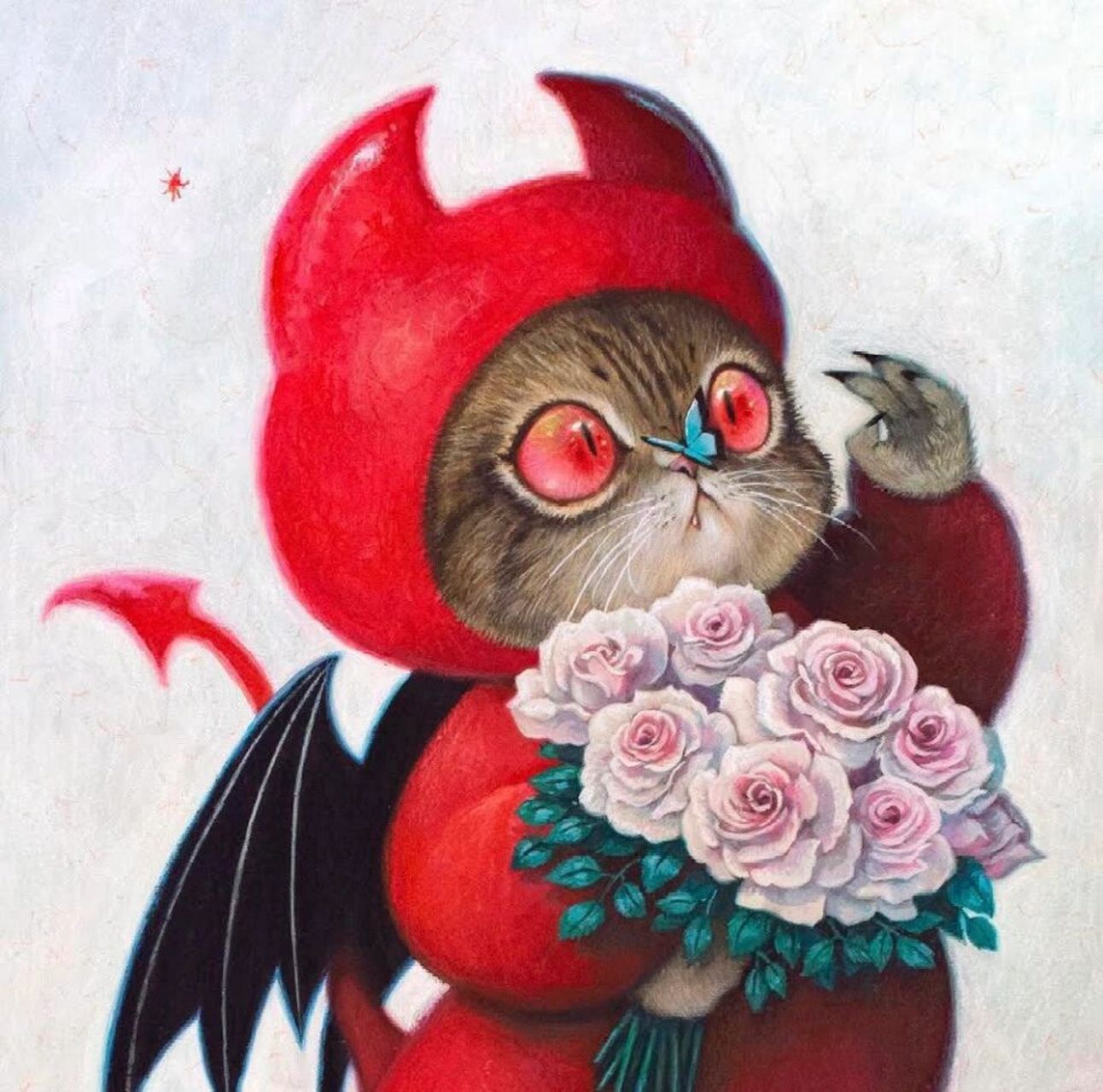 超可爱猫咪插画头像93变身小恶魔美少女91 插画欣赏98 画师