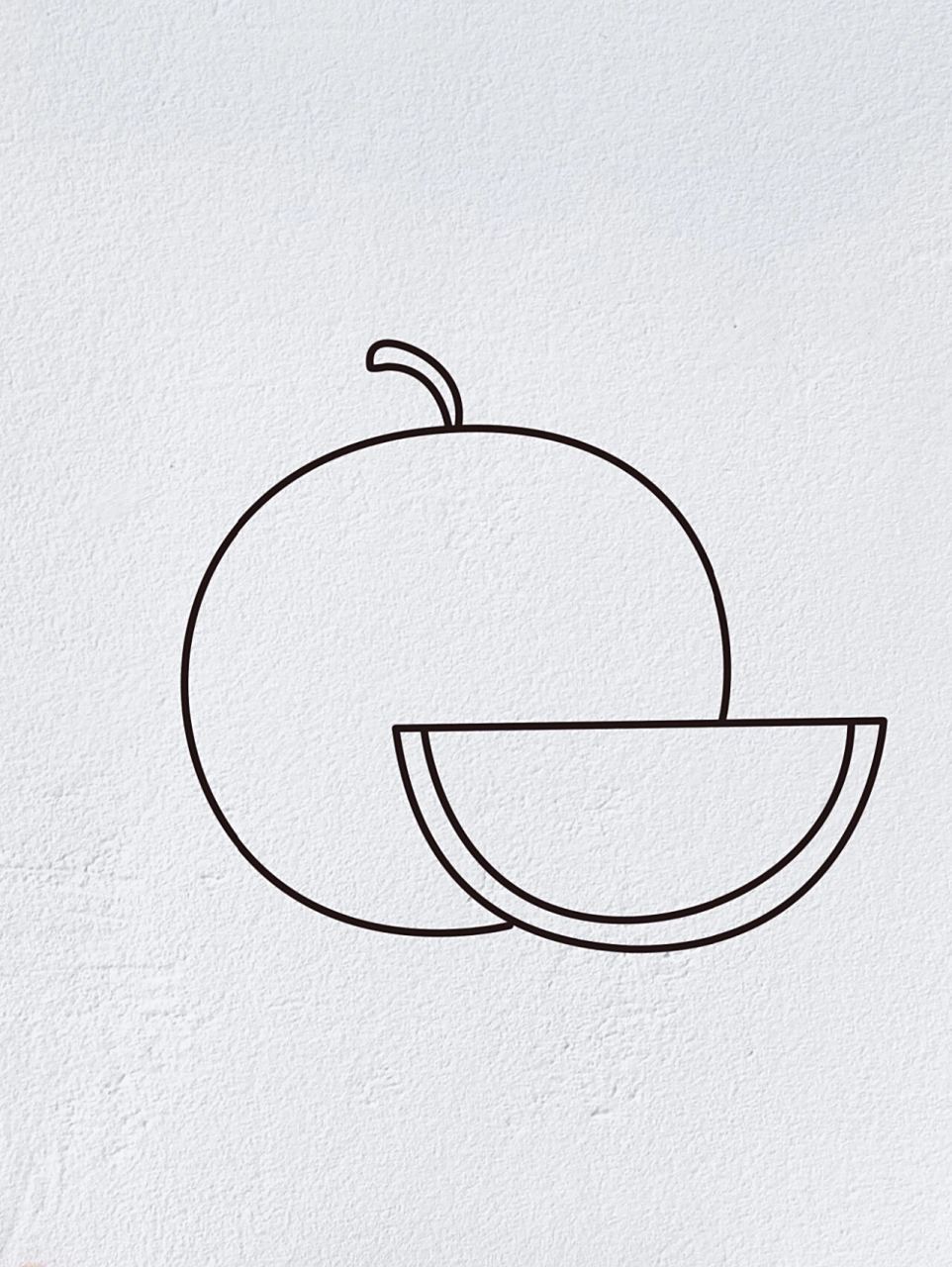 西瓜简笔画(内附过程图)