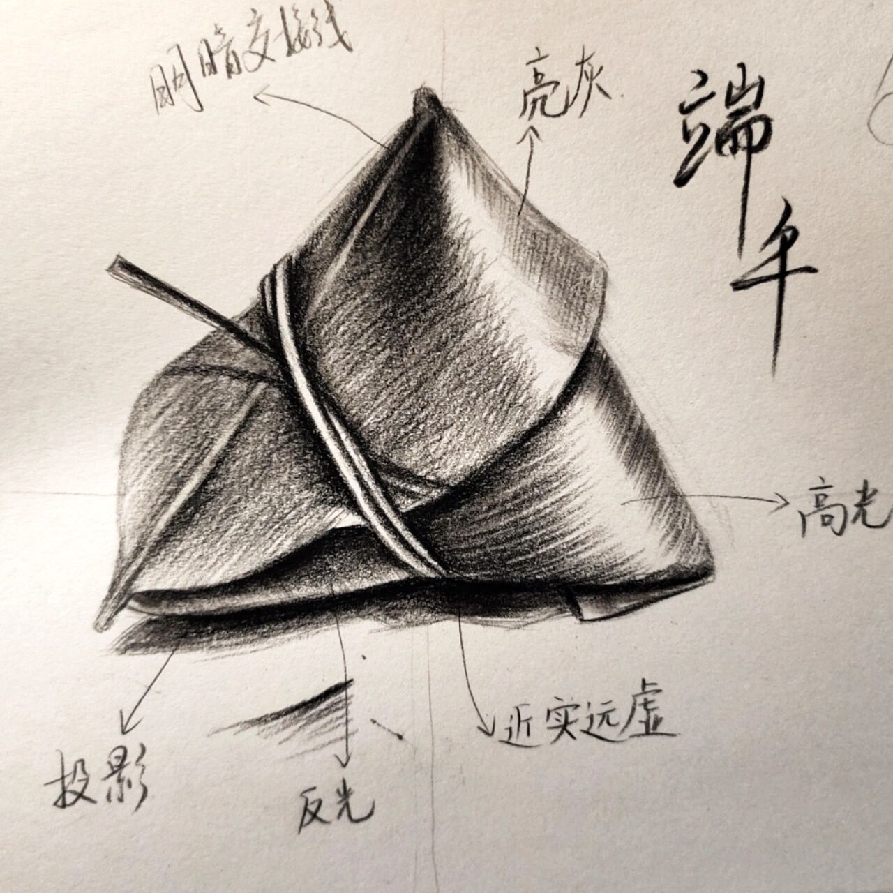 粽子素描作品图片