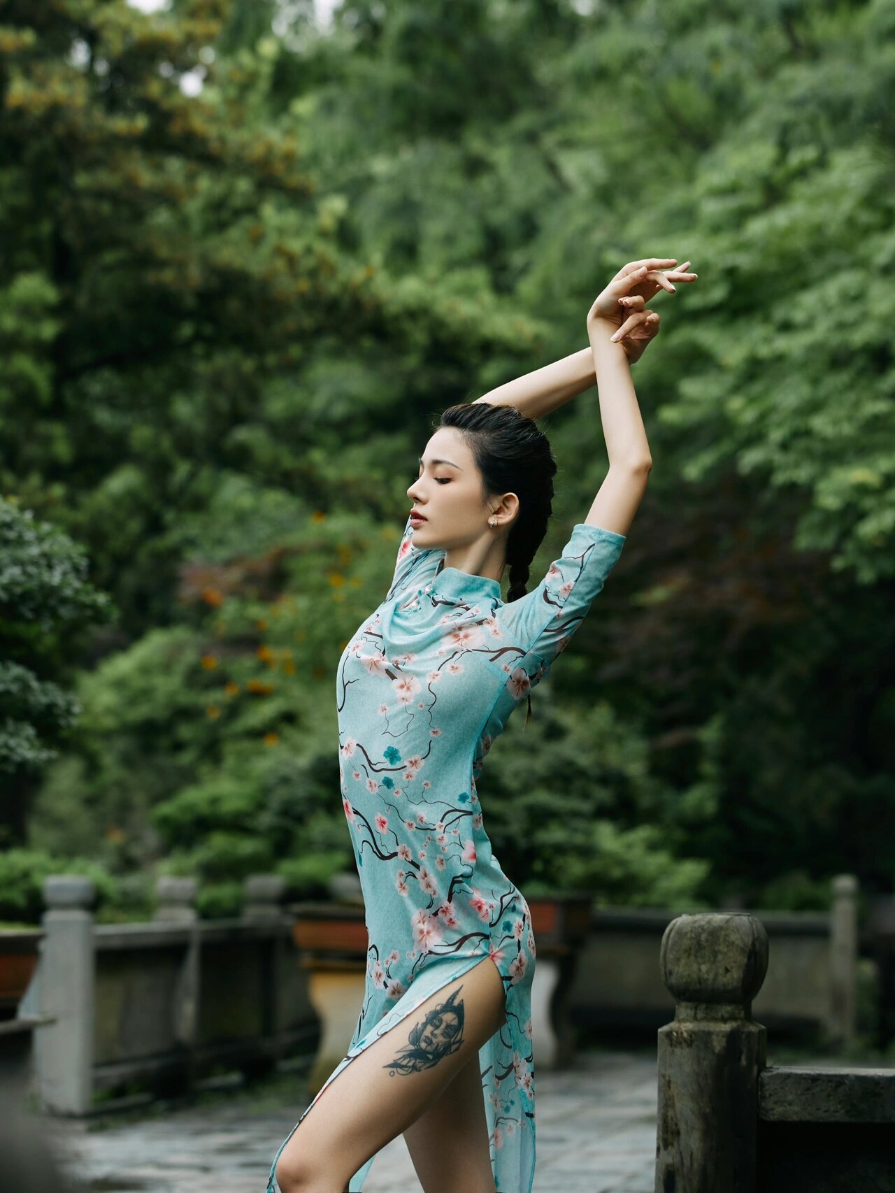 旗袍舞蹈写真02踮起脚尖触碰世间美好