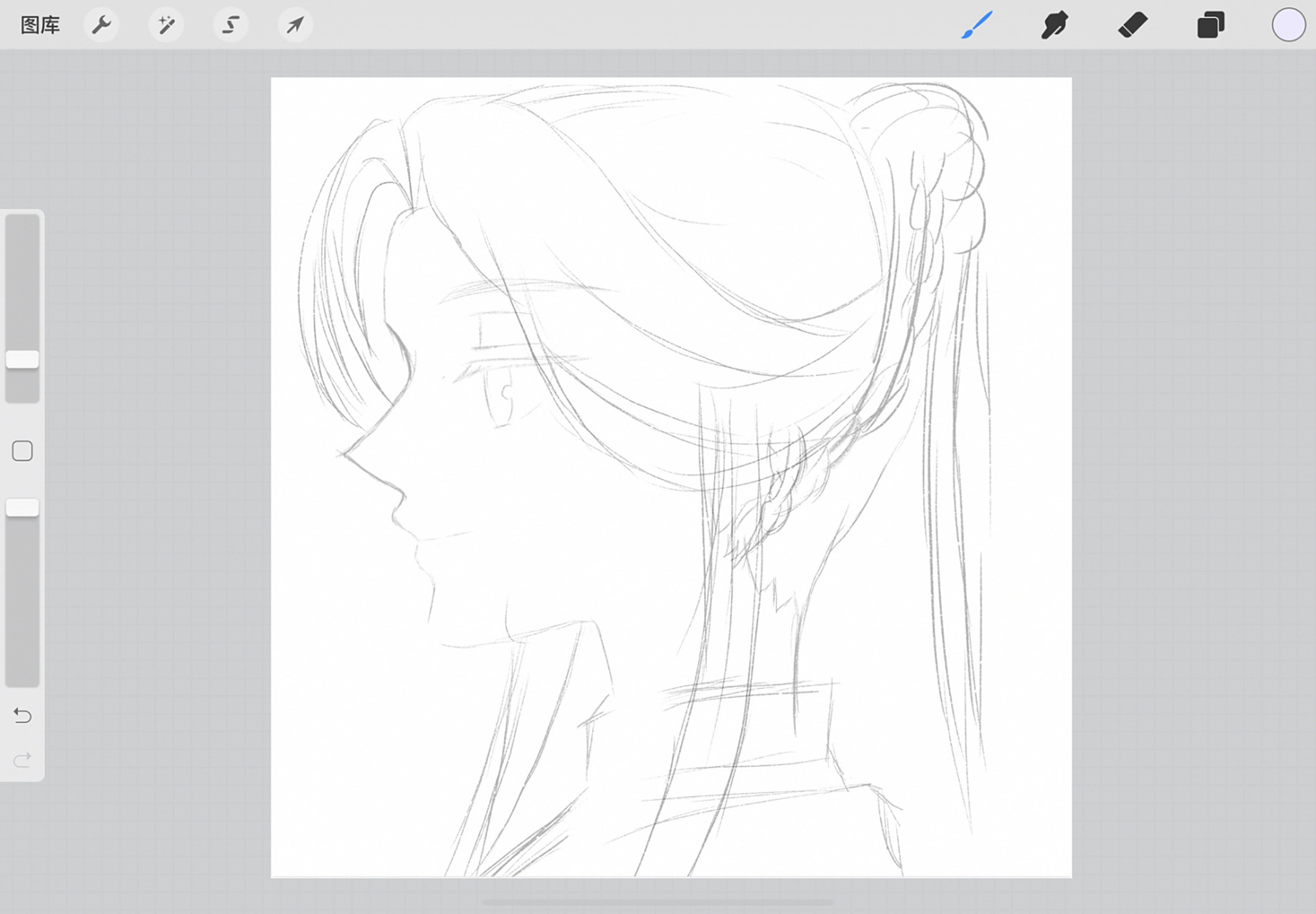 小陈画画07天官赐福 灵文线稿 #绘画日常