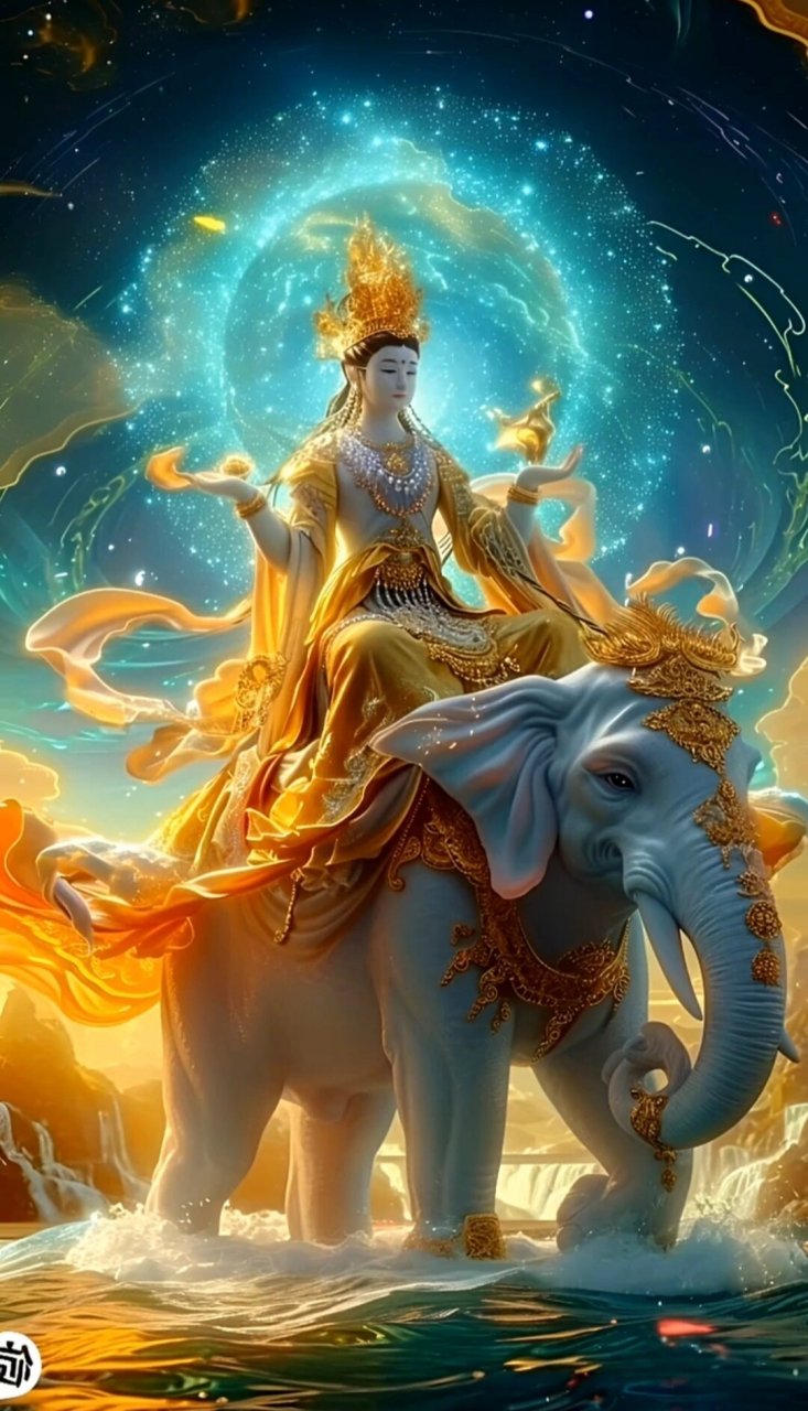 普贤菩萨图片  05 在佛教艺术的宝库中,普贤菩萨的形象总是给人以