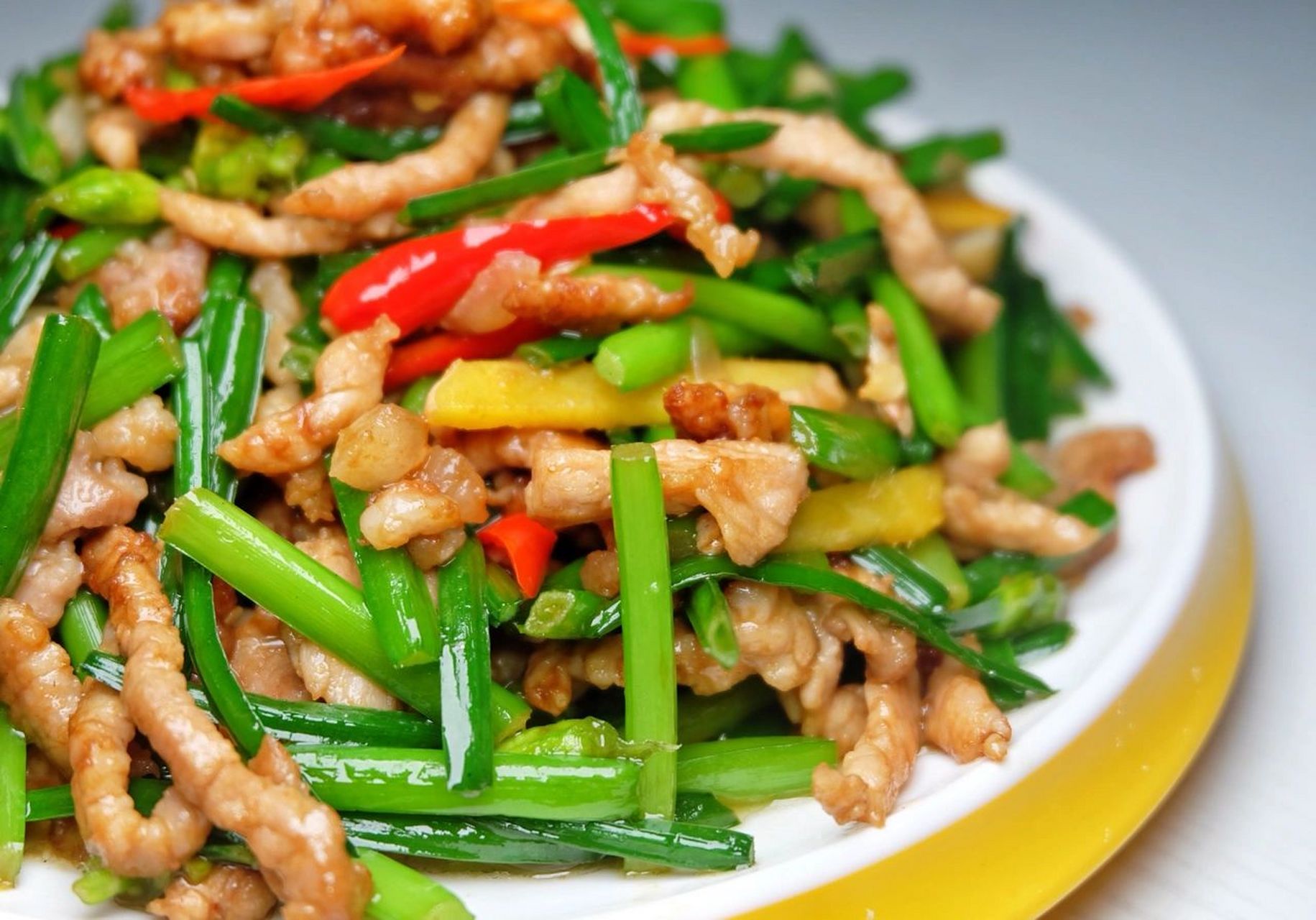 7515干饭人实名推荐这道韭菜花炒肉丝7515太 呜呜呜,韭菜好吃