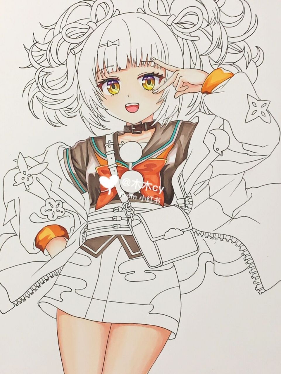 动漫人物 课堂示范画到一半,下节课更新哦 #动漫热