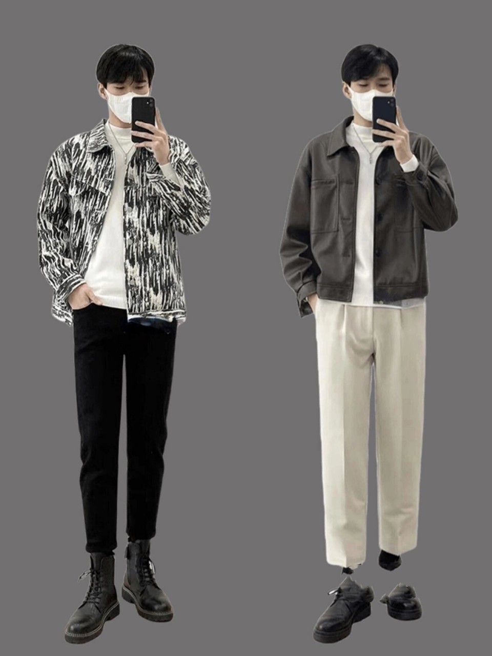 30岁男士休闲穿搭90韩系简约通勤男装搭配  不同色系搭配有不同的