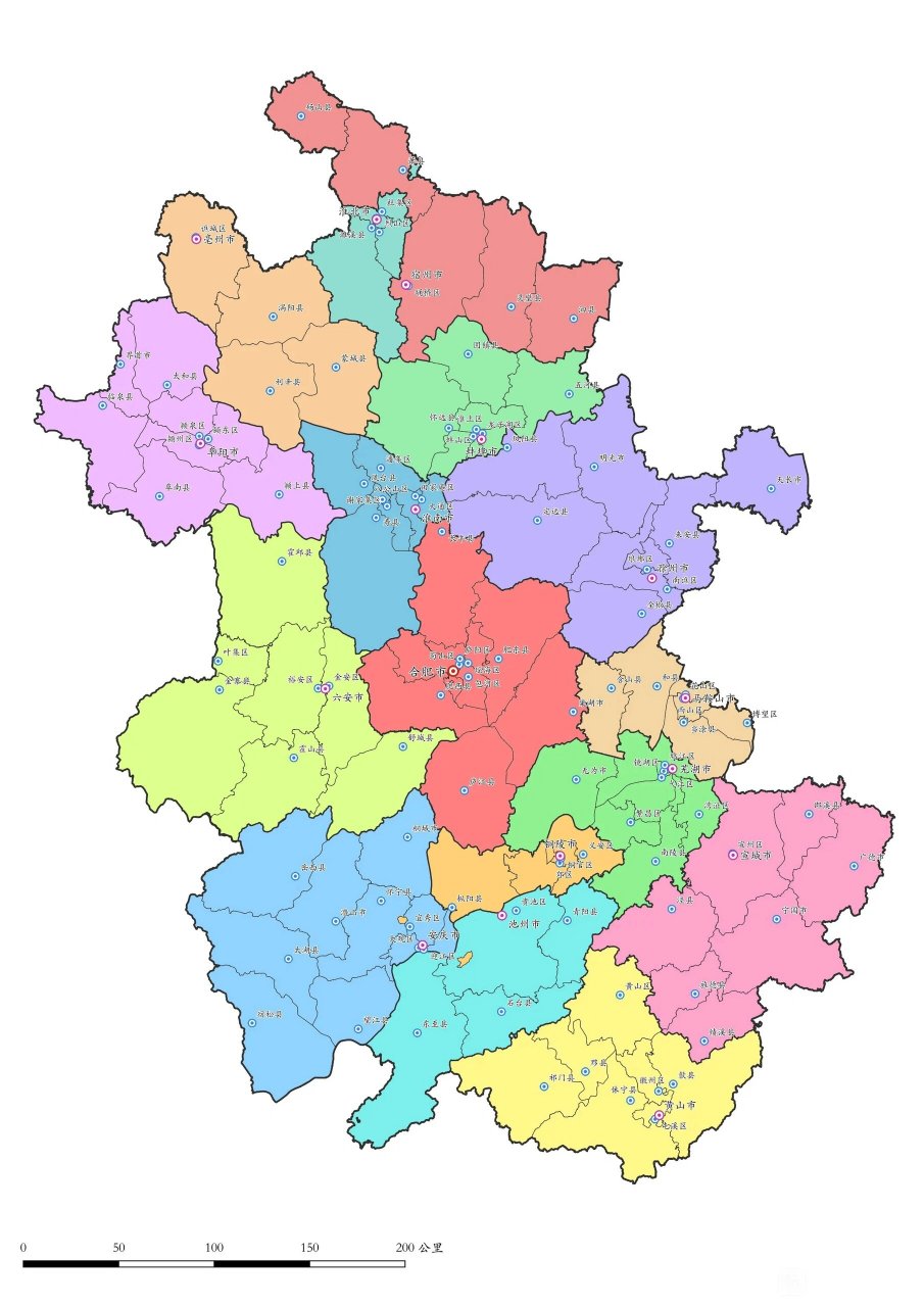 安徽省概况全图 安徽地处我国东南部,毗邻六省,北部一隅与山东省相接