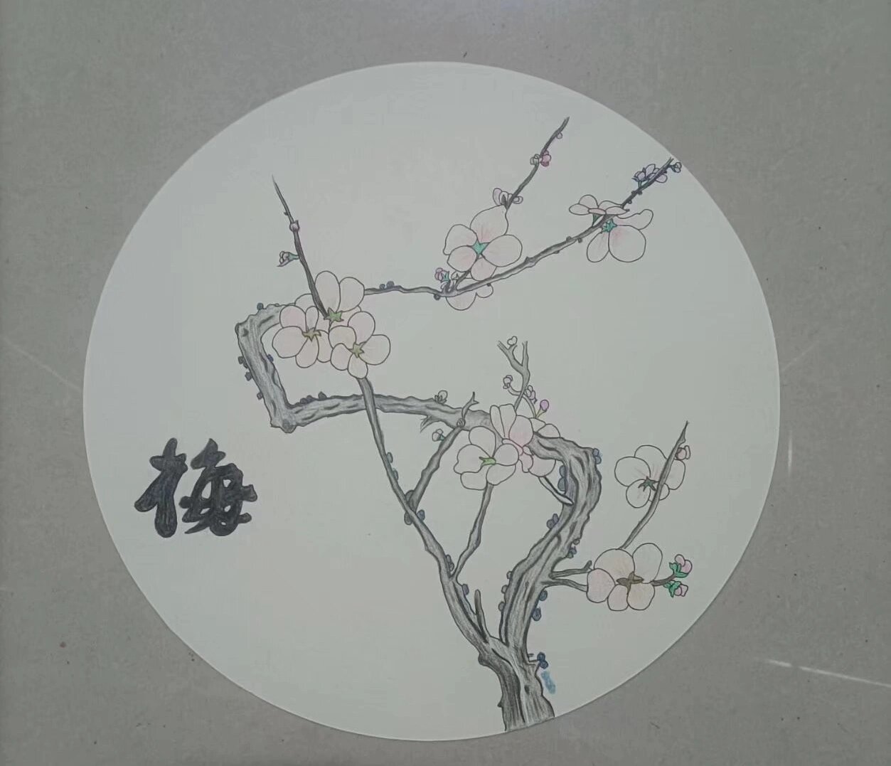 彩铅画 梅兰竹菊  彩铅手绘   线稿忘记拍了[流泪]就一张 送给妈妈最