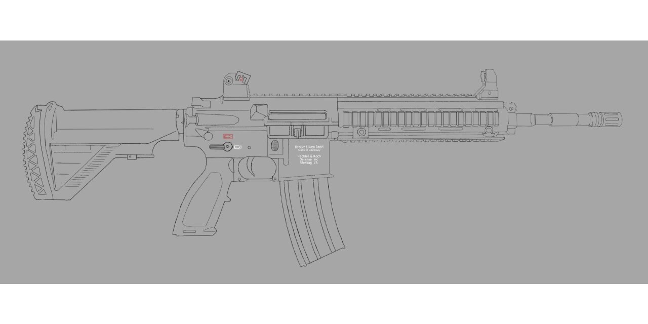 枪械手绘:hk416
