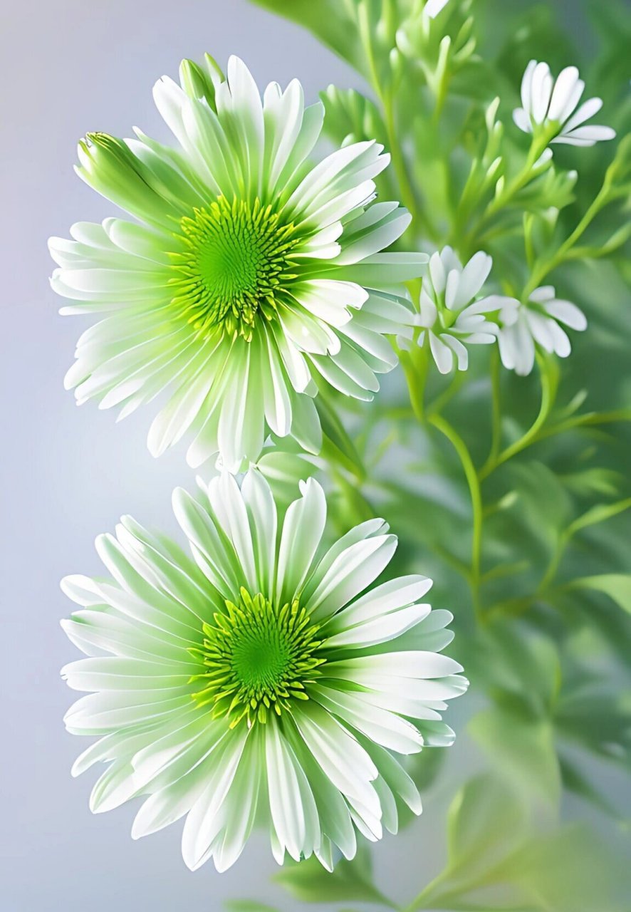 护眼壁纸 | 清新绿小雏菊