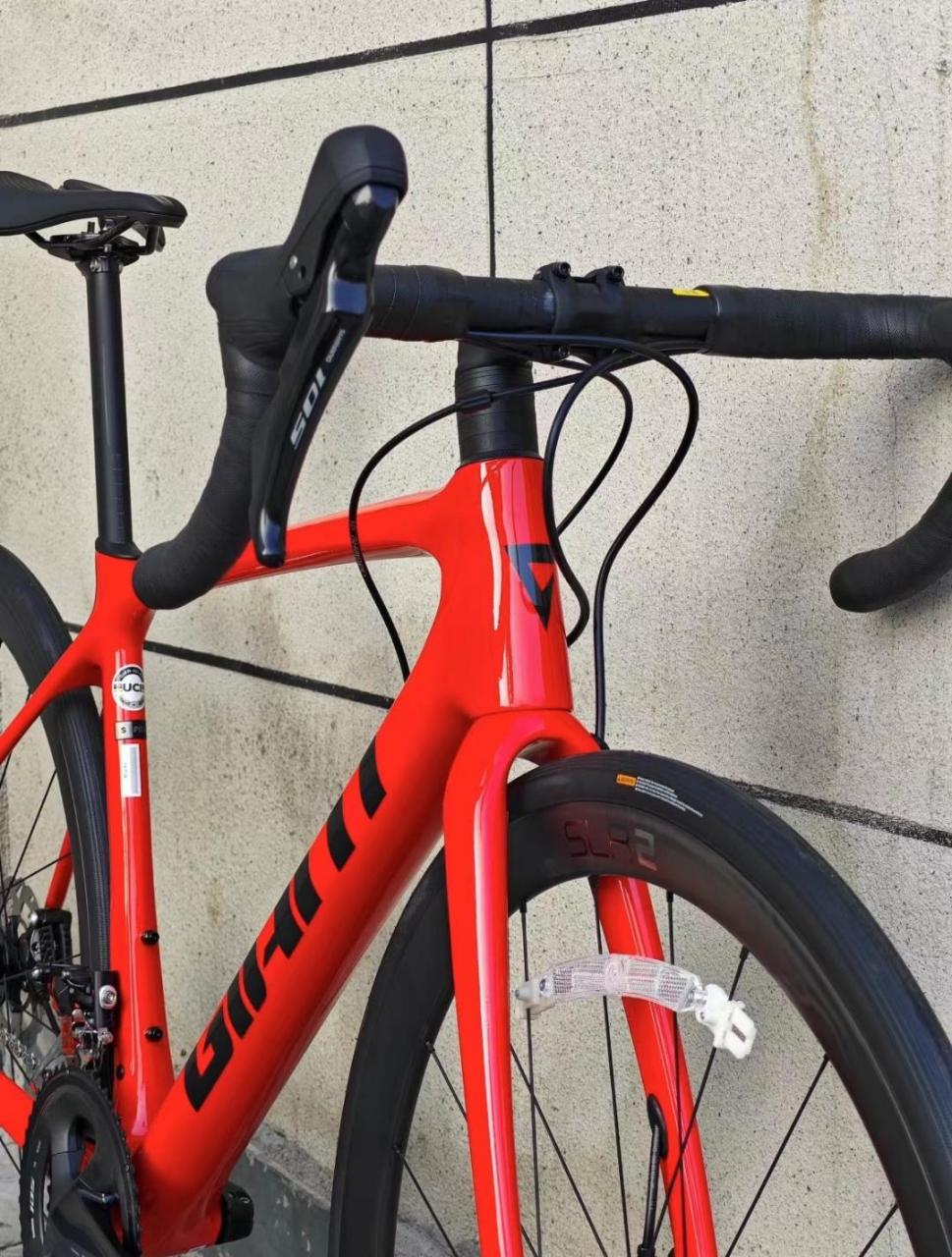 捷安特tcr adv pro 2 disc m码现货一台,adv pro次顶级车架,slr2 42