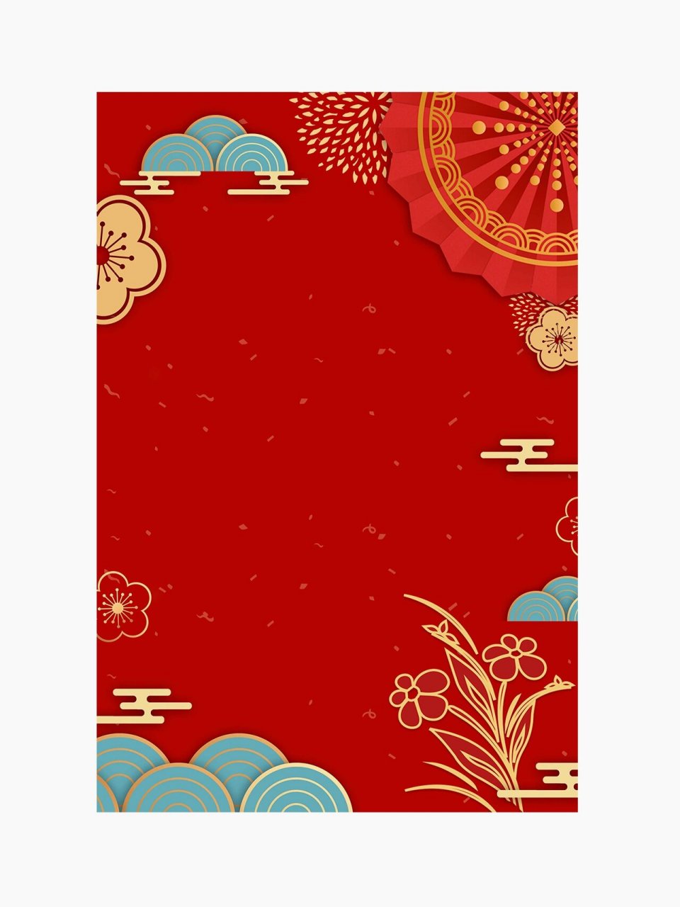 310|春节边框背景分享|新年竖版素材 97今天分享一组春节红色中式竖