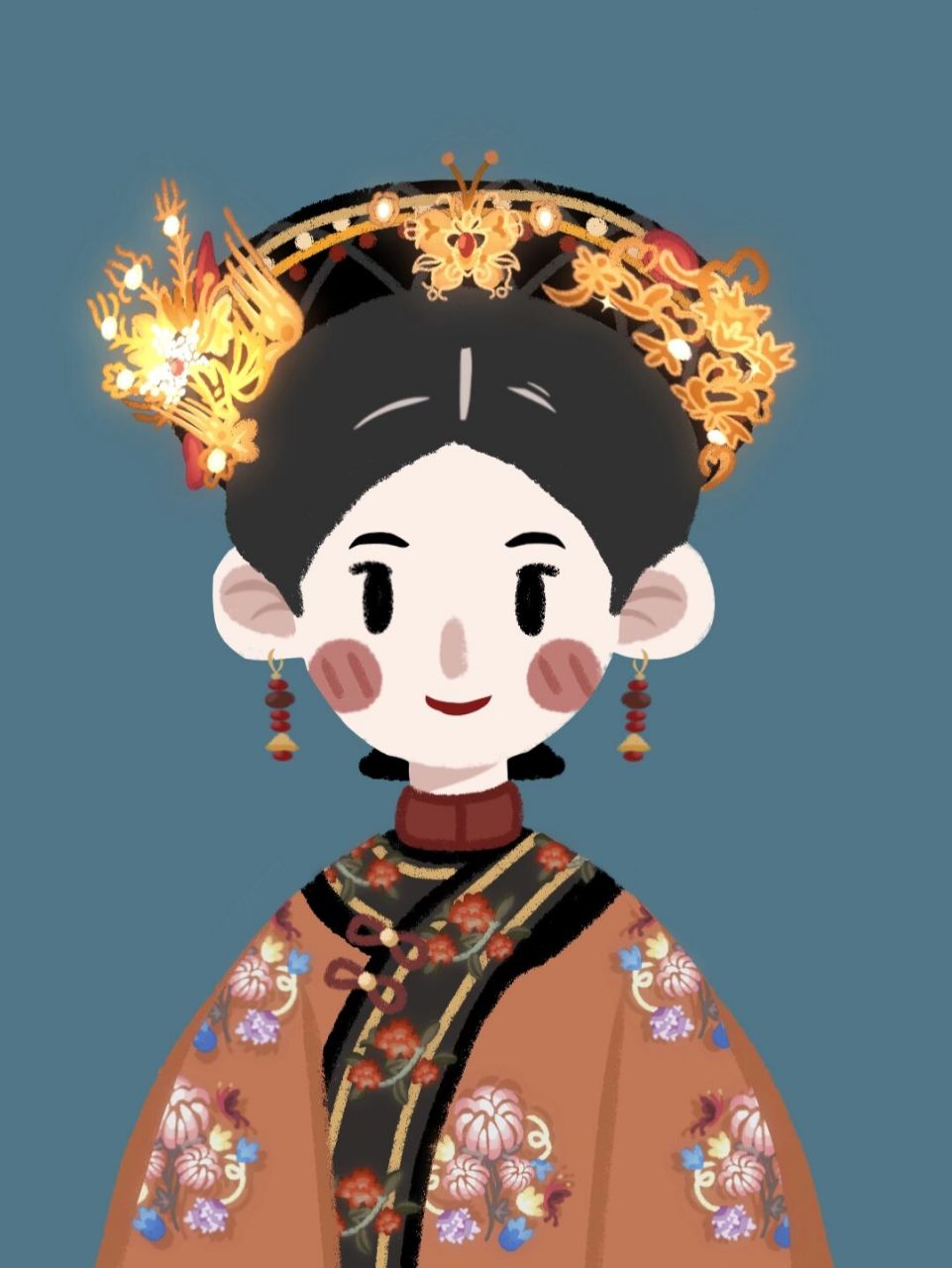 如懿传卫嬿婉插画 奇迹婉婉来啦 1:令妃-金饰 珠花