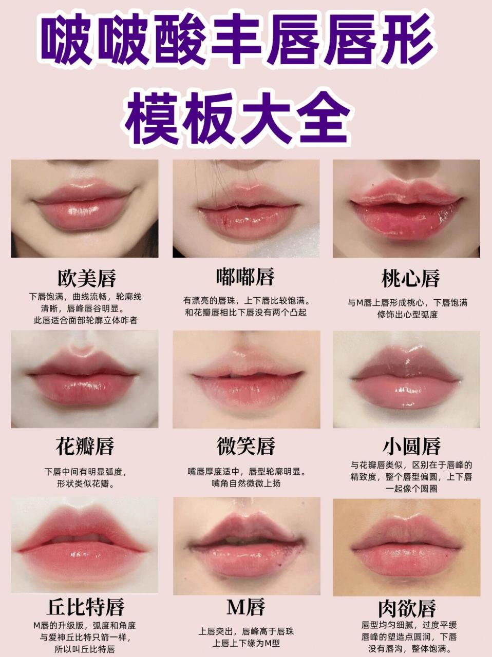 拒绝无效丰唇962024好看的唇形模板大全 一个适合你的唇形真的可以