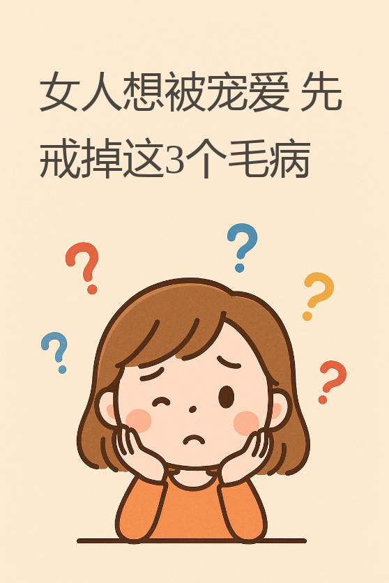 其实啊,不是男人不愿意宠你,而是你自己的一些小毛病,把他们的宠爱挡