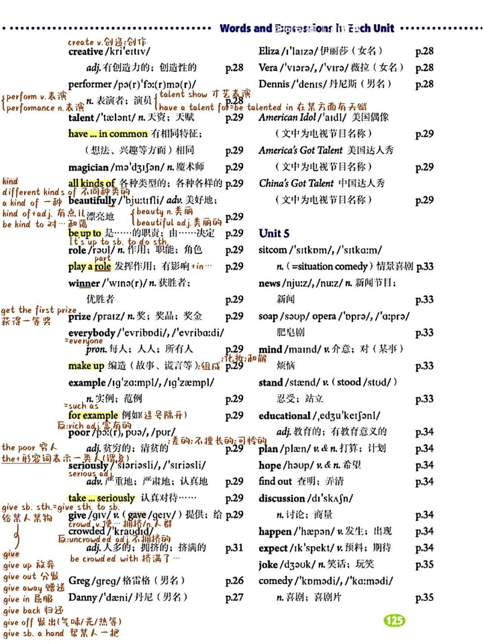 人教版英语八年级上册unit 4|单词 来啦
