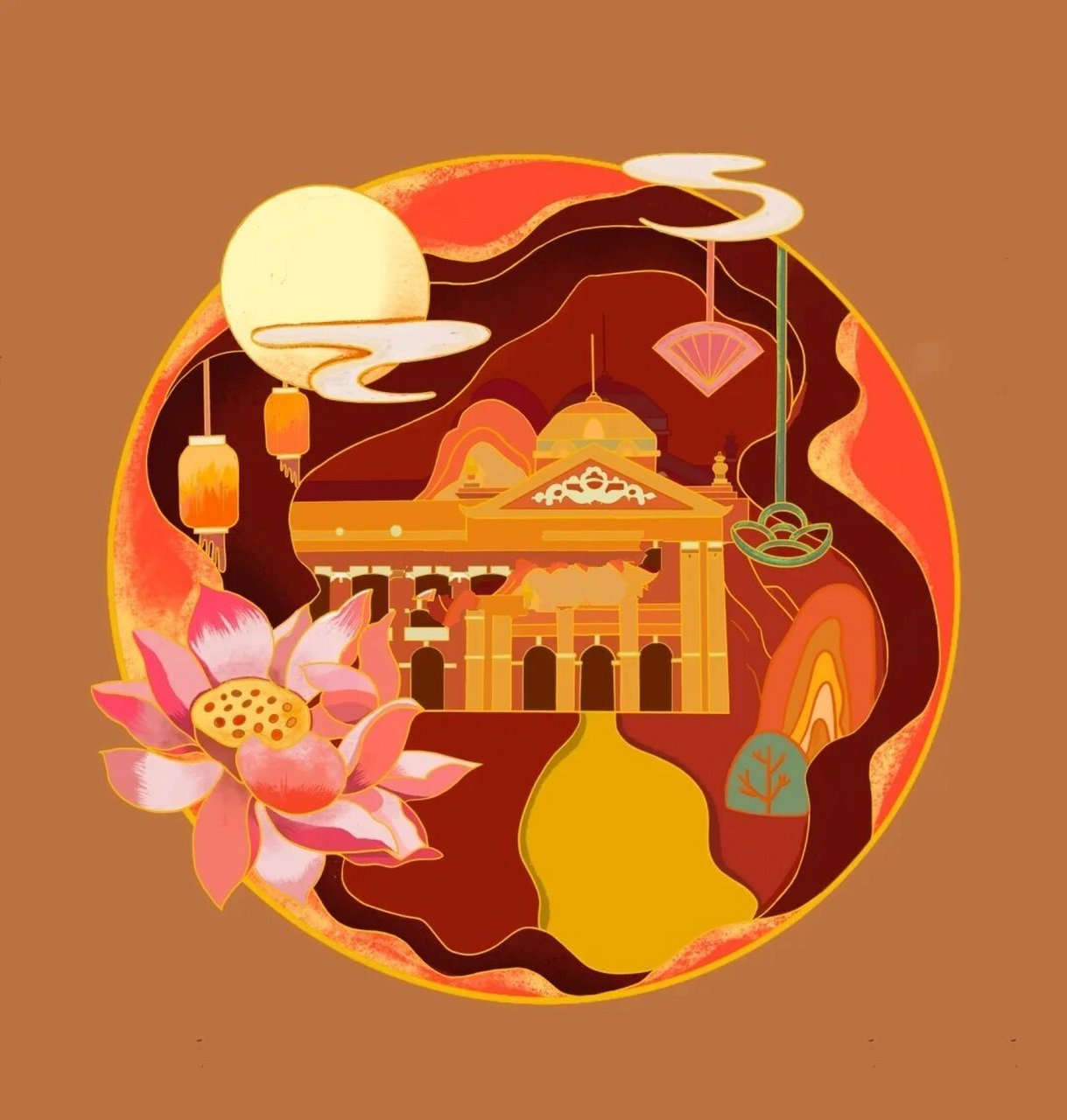 武汉红色文化建筑系列插画(更新中) 依次为1.辛亥革命纪念馆 2.