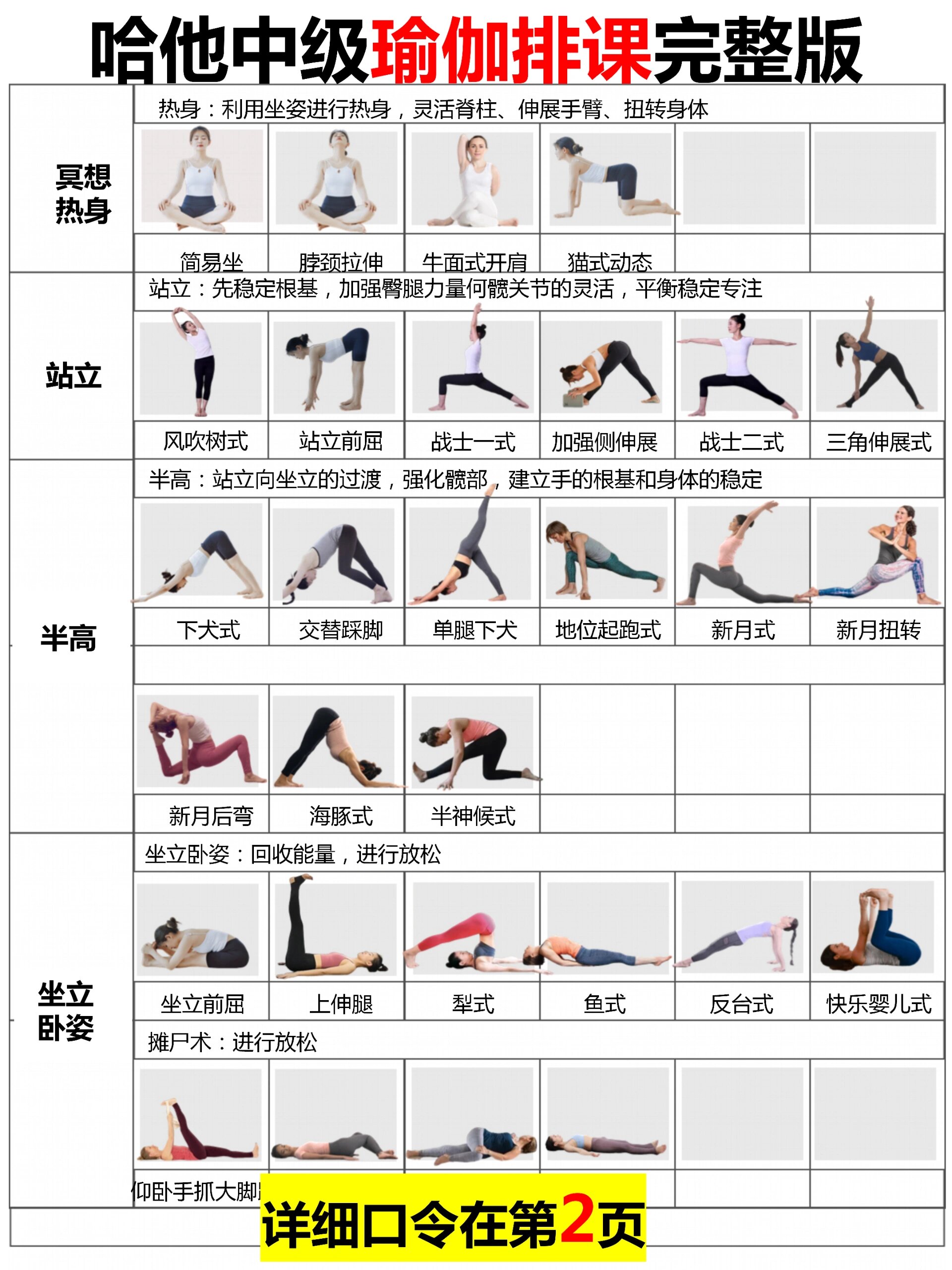 瑜伽排课 初学者图片