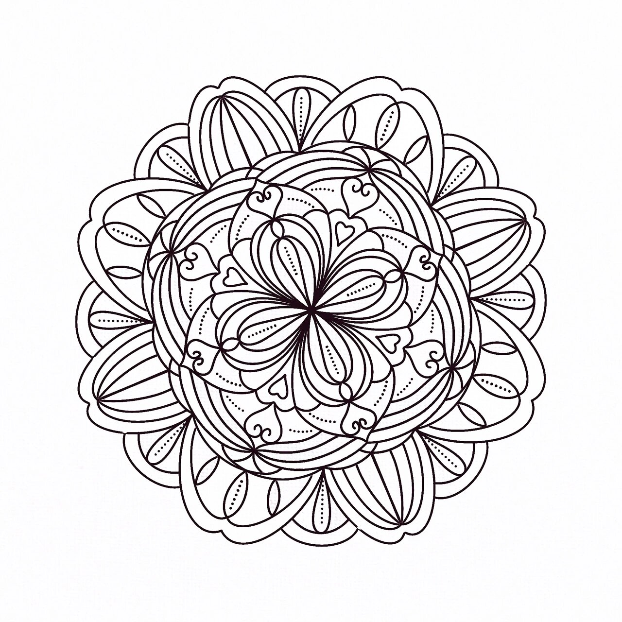 原创曼陀罗图案集合1|寻找心灵的慰藉 最近画的曼陀罗线稿来了!