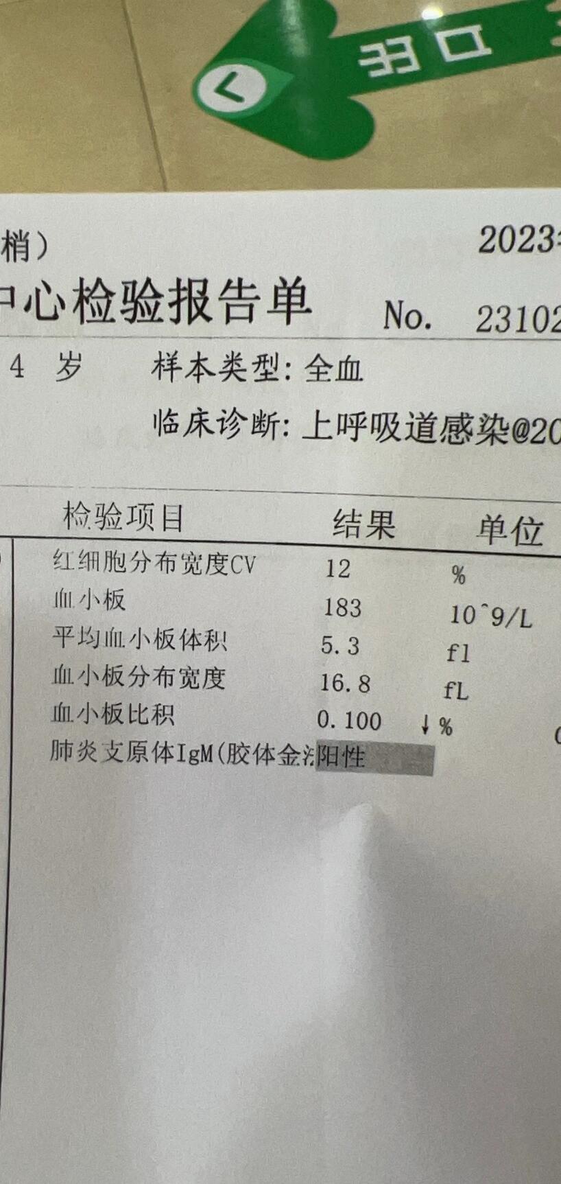 支原体检测报告图片