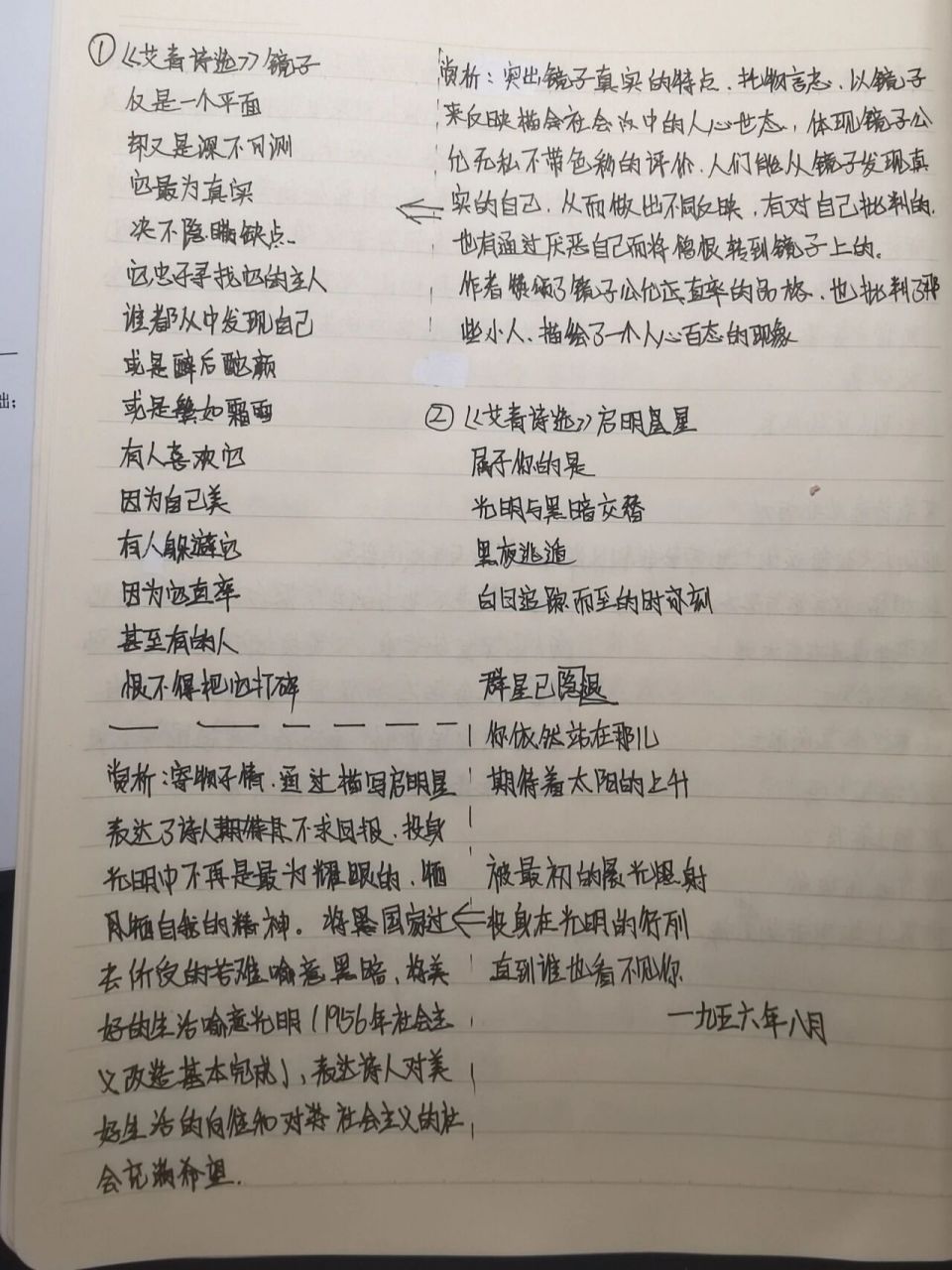 艾青诗选原文加赏析 《艾青诗选》 镜子 启明星