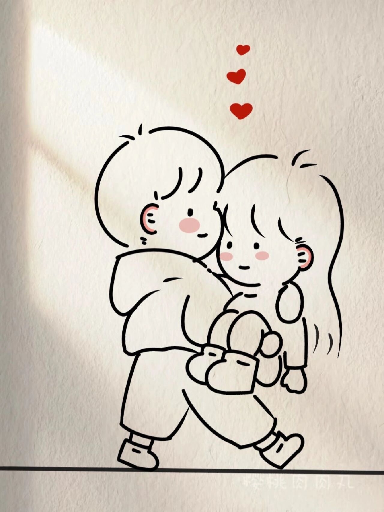 今日简笔画‖公主抱(内有教程 90