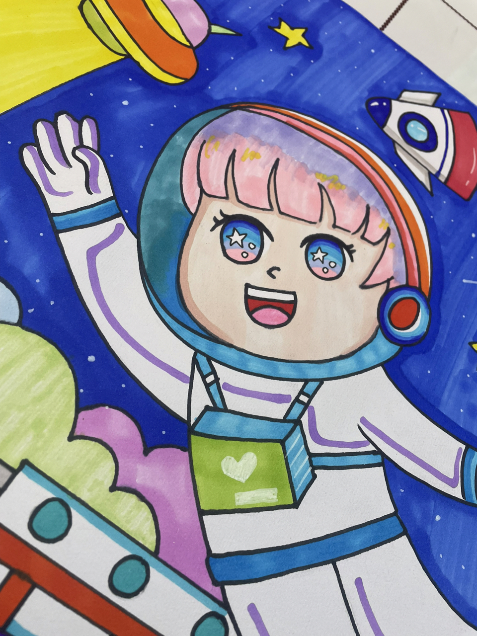 低年级科幻画(带创意说明) 帮二年级小盆友画的科幻画 创意说明: 首先