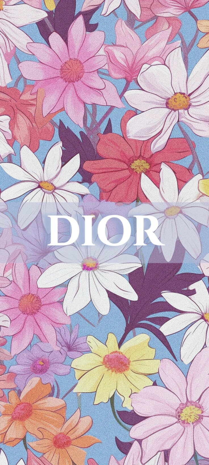 迪奥dior小雏菊全面屏壁纸手机壁纸 淡紫色的感觉哦07 0708