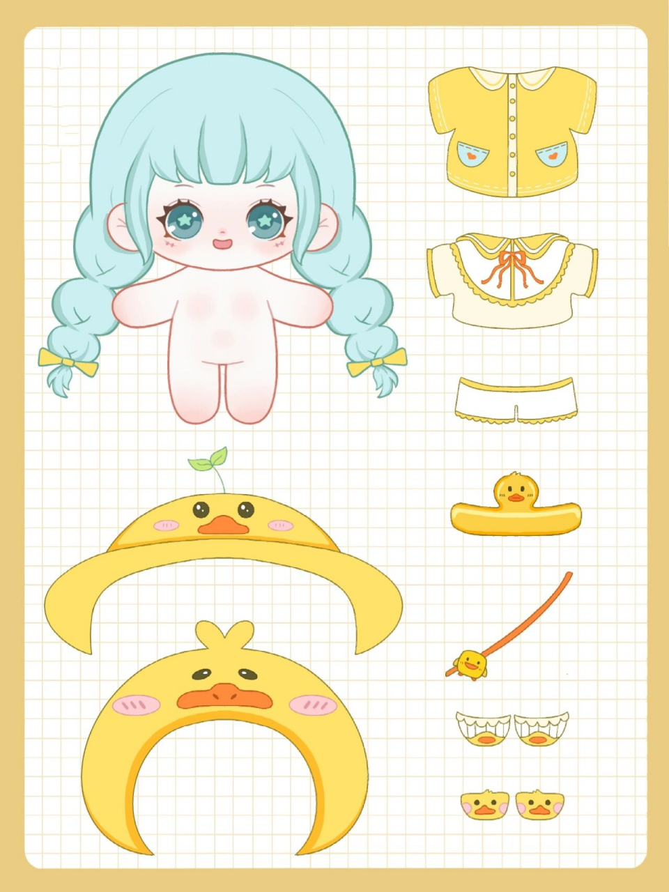 棉花娃娃动物物语系列|小黄鸭91|左滑换装 最近发现好多盗图的,搬运