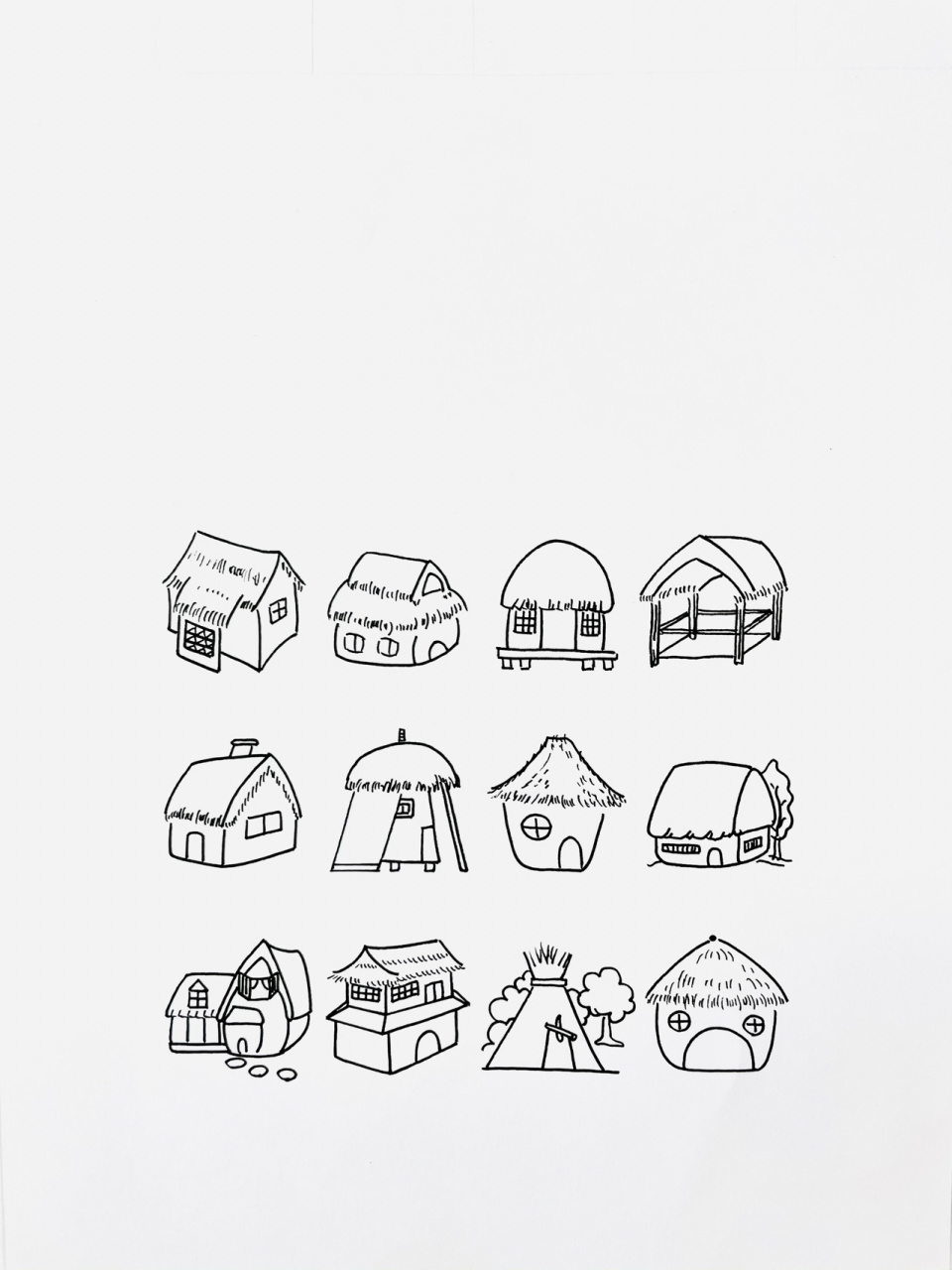 【简笔画】草屋00 分享一组建筑类简笔画—草屋00 还喜欢什么
