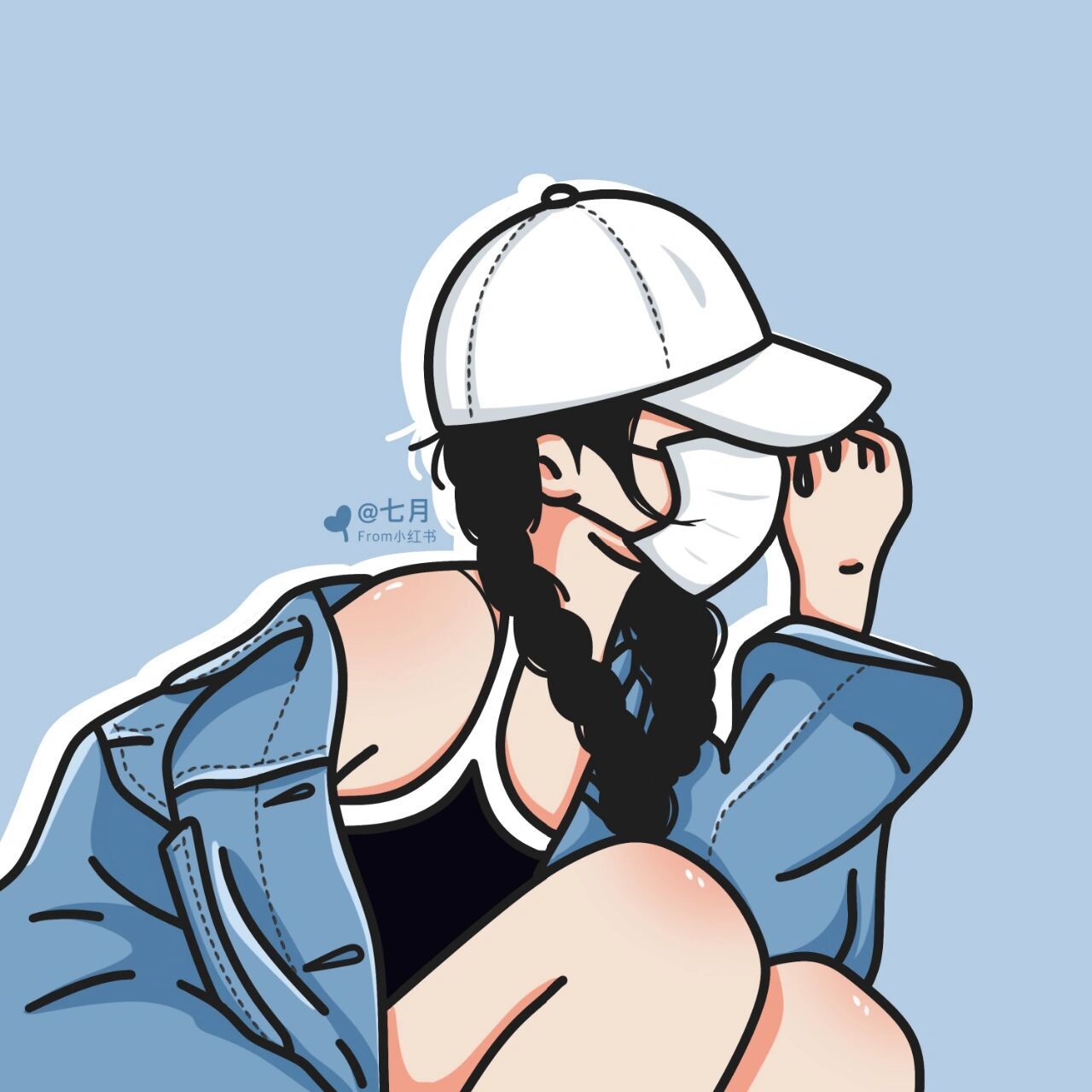 戴帽子的不露脸头像 | 氛围感女生头像