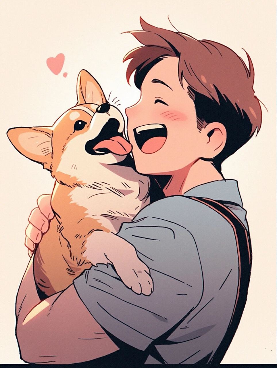 头像 | 男生和柯基崽崽的合影(q版) 所以皮卡丘的原型是柯基吗?