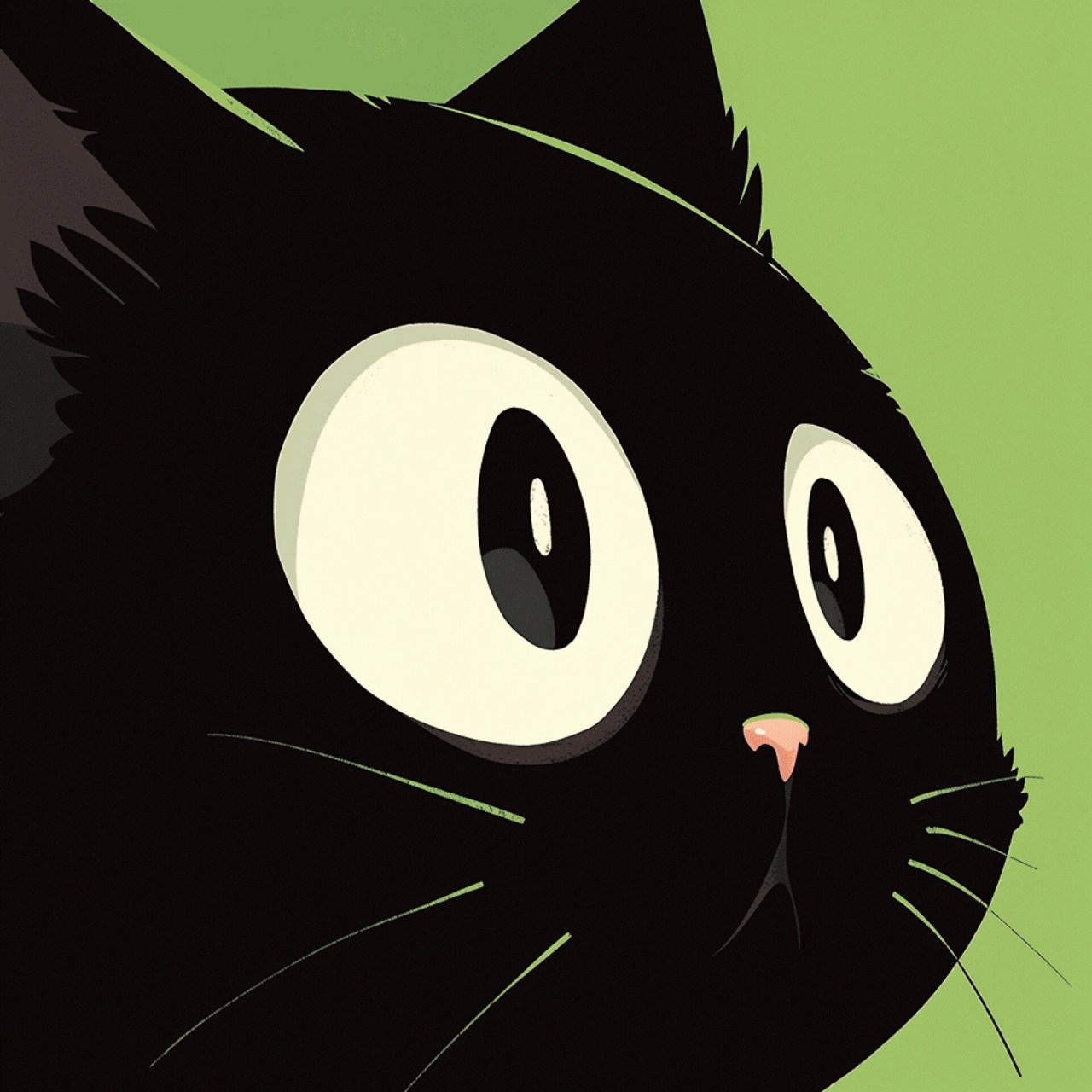 黑猫卡通人物头像图片
