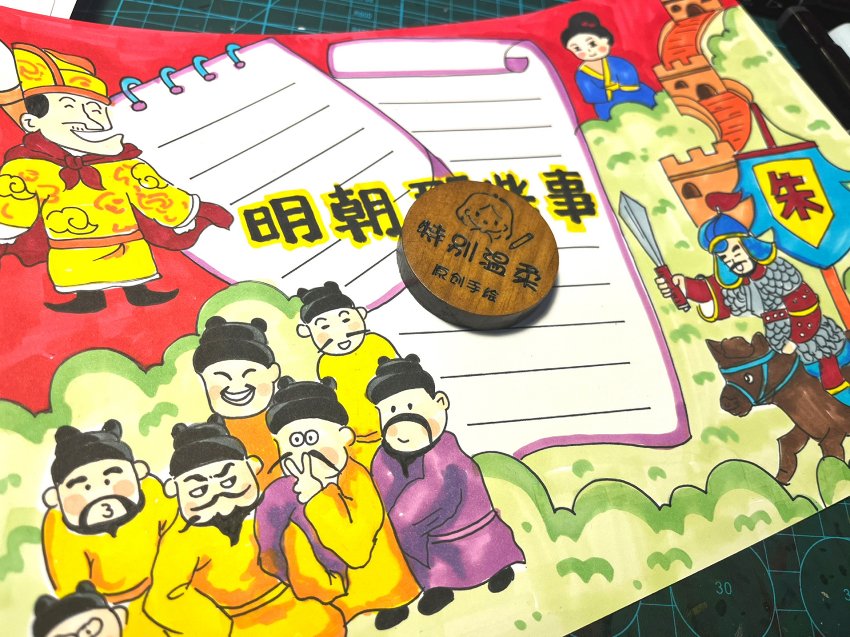 历史手抄报 明朝(有线稿) 临摹的