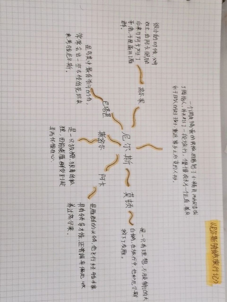 巜尼尔斯骑鹅旅行记》人物关系图