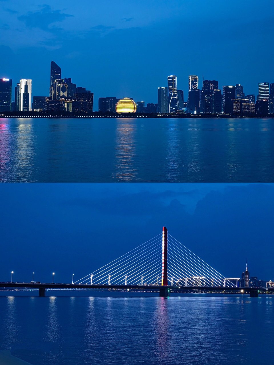 钱塘江夜景说说图片