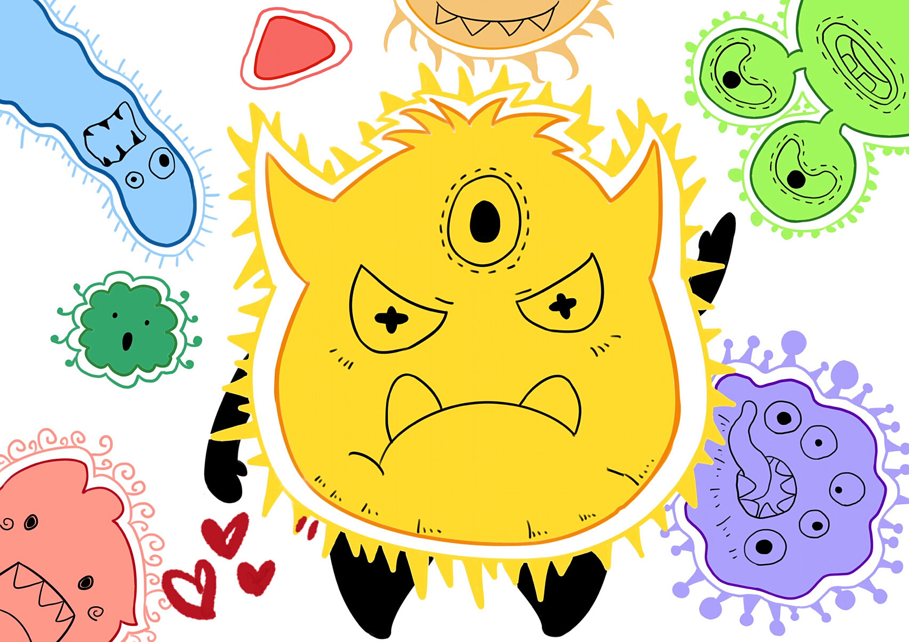 儿童画～细菌来啦 细菌天团04