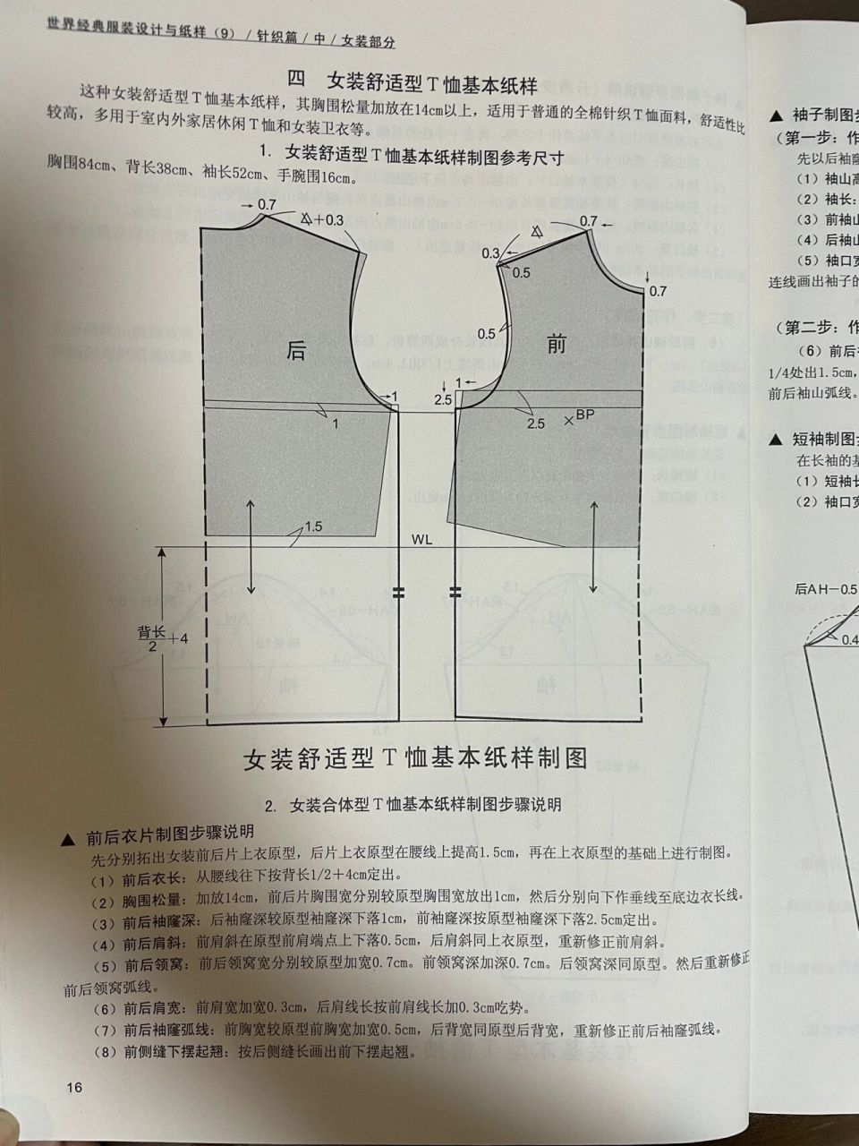 分享 女装舒适型t恤 纸样制图