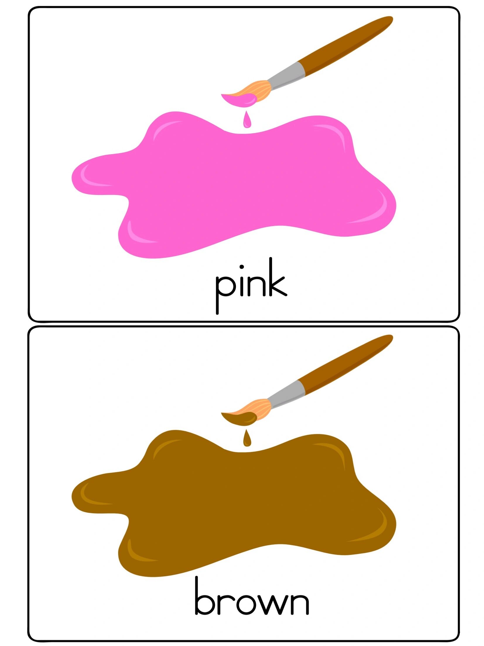 颜色类单词卡片