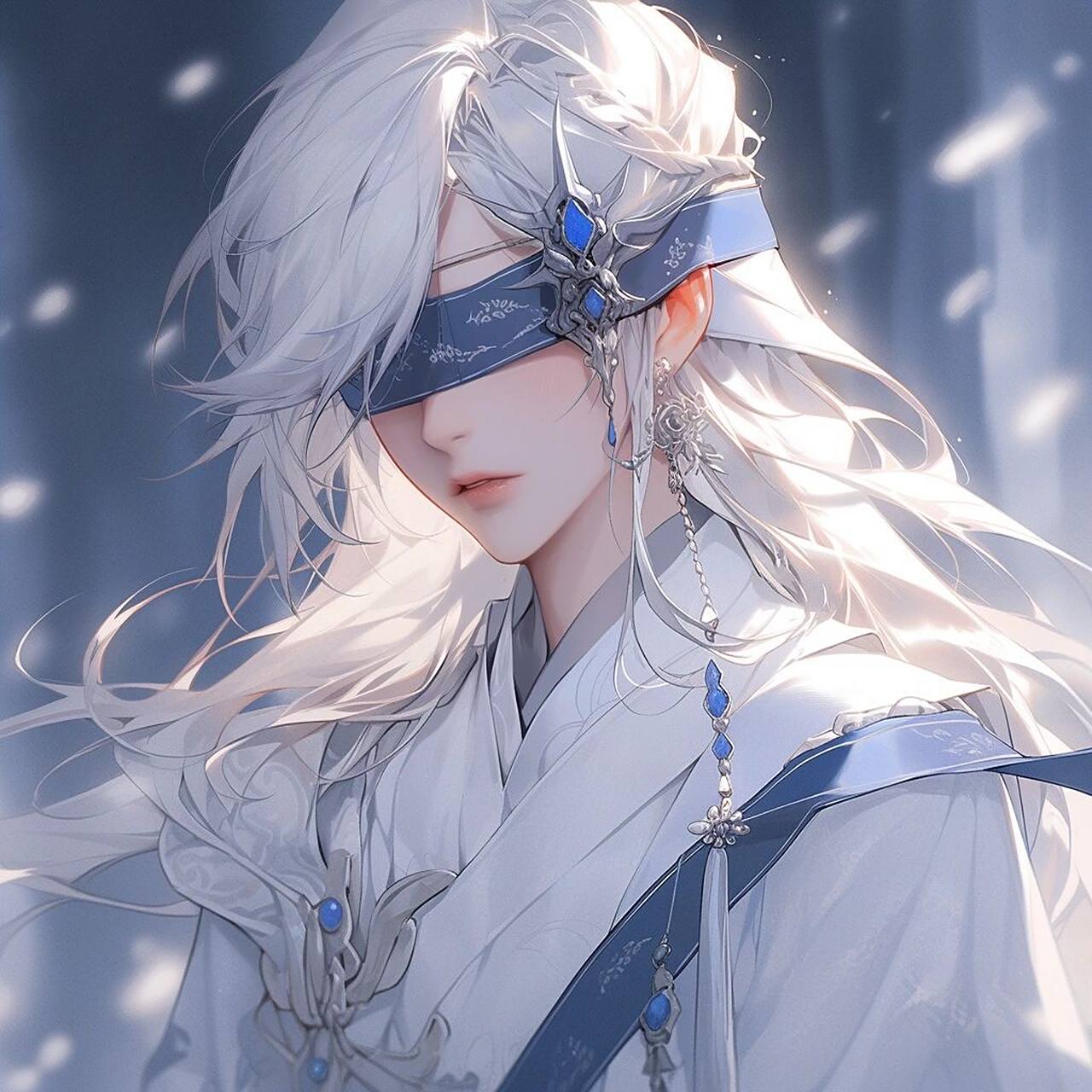 国风蓝色系动漫男头|古风头像|男生头像