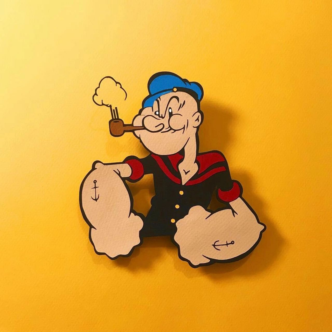 纸艺|纸浮雕:还有人记得大力水手"波派"嘛6315 作品分享 艺术家