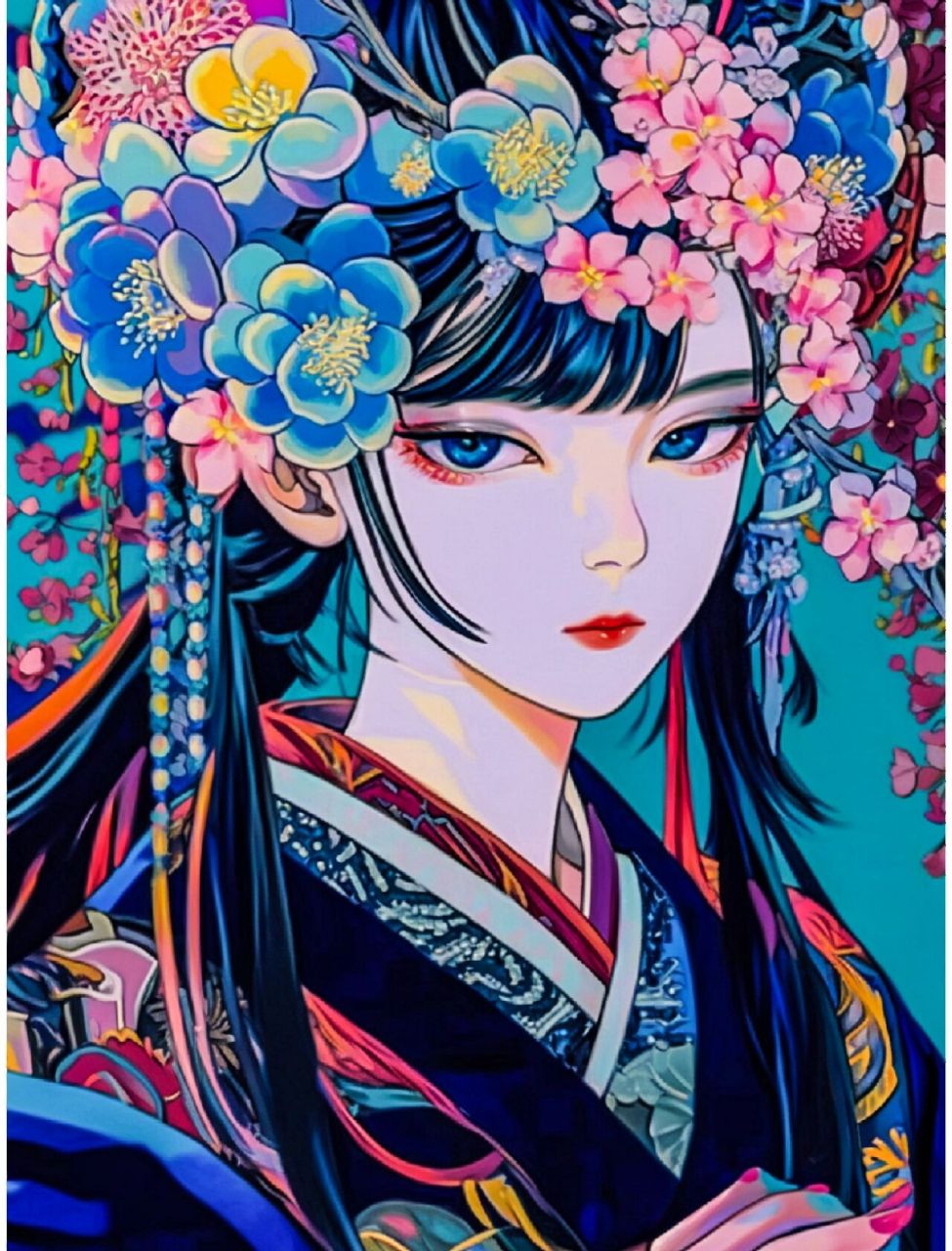 晴山蝶翅蓝少女97最美的是中国传统色哇!