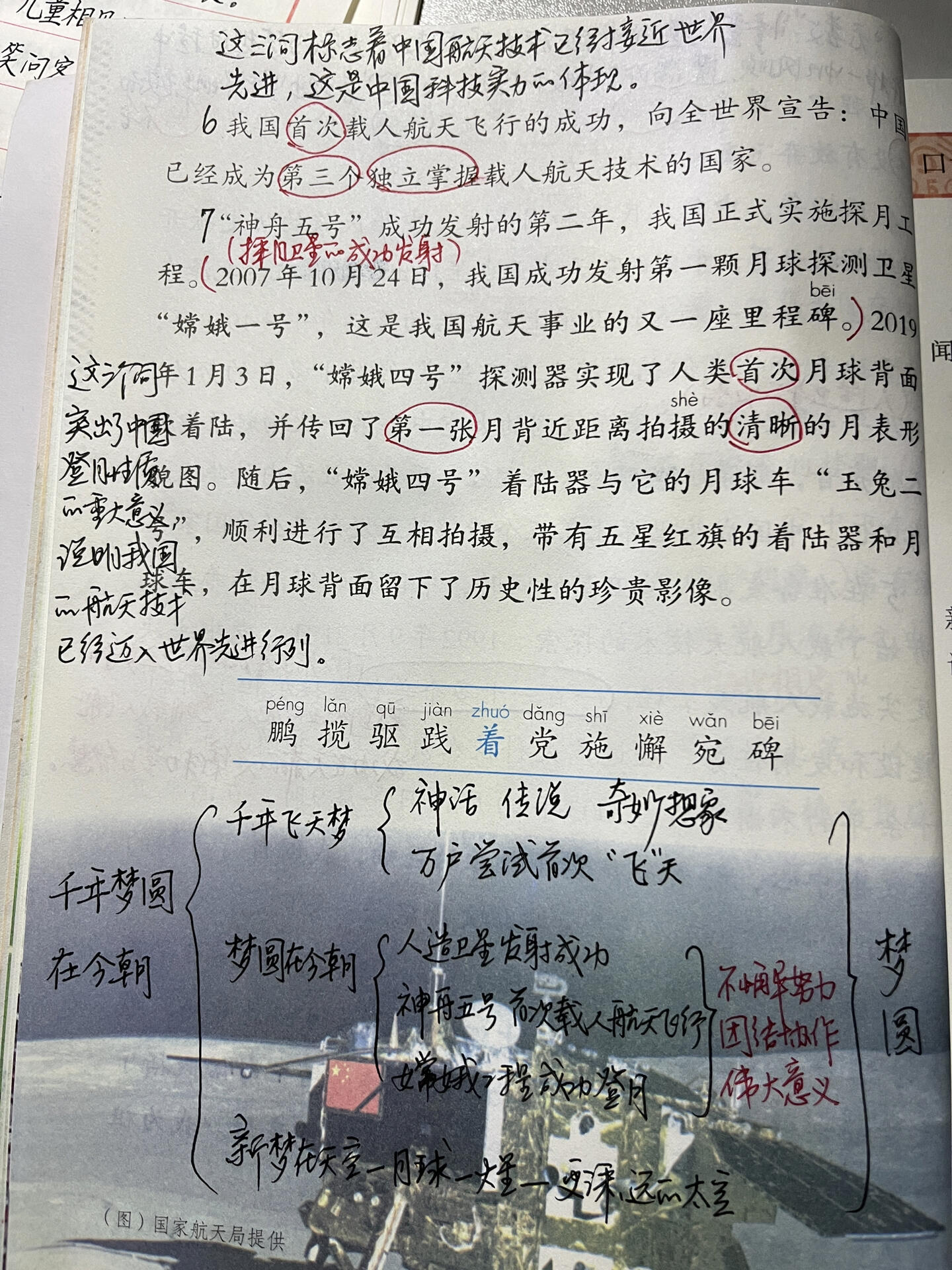 94备课笔记61四下第8课《千年梦圆在今朝》
