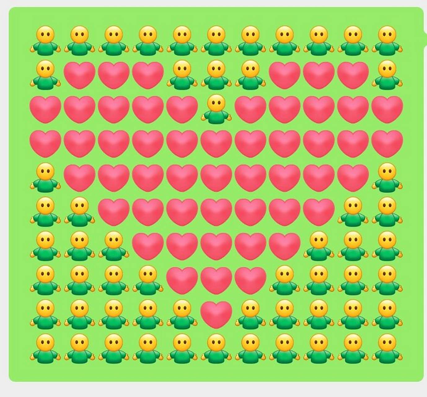 手残了 "微信表情拼爱心" 12个拥抱 3颗星,3个拥抱 3颗星,1个拥抱 5