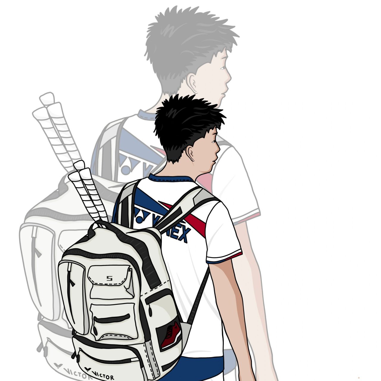 一起羽毛球|快来给搭子画头像 羽毛球在手,挥洒汗水, 头像自由创意