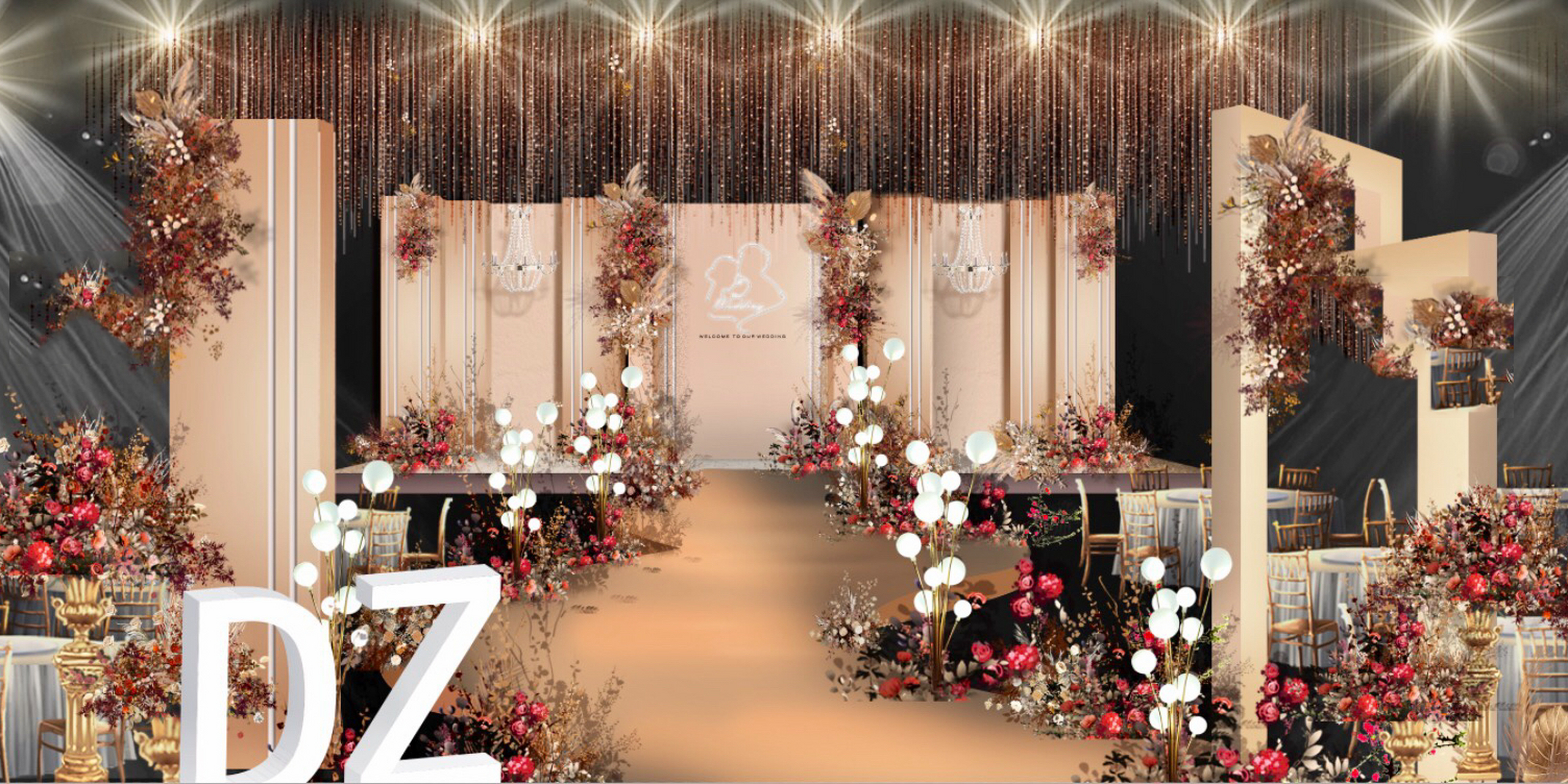 我的婚礼现场布置94～ 红色系婚礼布置7315 2021.10.