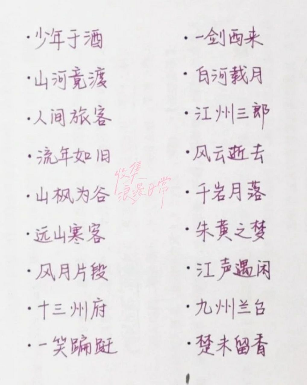 古风男生网名